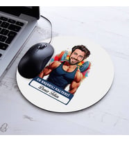 Kişiye Özel Hediye Karikatürlü En Yakışıklı Halterci Mousepad