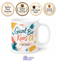 Beautiful Mess Temalı Güzel Kaos Kupa Bardak Özel Tasarım Hediye