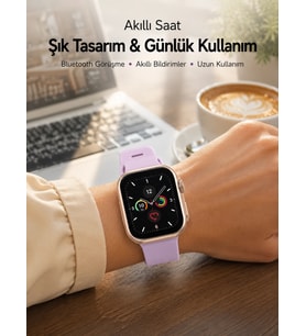 Bluetooth Telefon Görüşmesi, Nabız Ölçümü Ve Uyku Takibi Özellikli Akıllı Saat