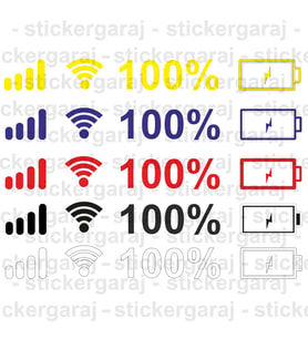 5g wifi internet çekim gücü batarya pil anten Araba Sticker etiket seti - motosiklet bisiklet otomobil cam duvar buzdolabı kask atv laptop tablet uyumlu coklu set etiket