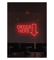 ORDER HERE Yazılı ve Şekilli Neon Tabela
