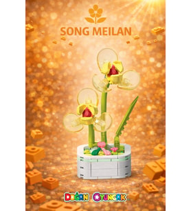 Mikro Blok Kristal Song Meilan Çiçek Lego - Lego Setleri Mini Lego - Çiçek Lego - Blossom Çiçek Lego