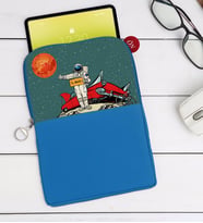 BK Gift Pop Art Tasarımlı Taşınabilir Koruyucu Tablet Kılıfı & Organizer Çanta - Mavi-8