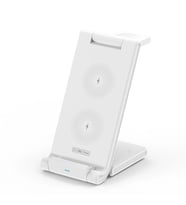 Duzzona 15W Katlanır 3 in 1 Telefon Kulaklık Saat Kablosuz Şarj Standı-(5775) - SSSSSS3336-3976