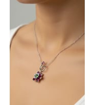 Çelik Silver Pembe Lydllia Kolye - 25-clkk254