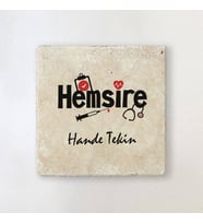Kişiye Özel Hemşirelere Özel Taş Bardak Altlığı