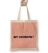 Not Vaccinated Bez Çanta Uzun Saplı