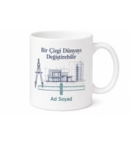 Mimarlık Öğrencisi Tasarım Baskılı Kupa Bardak Hediye Porselen Mug