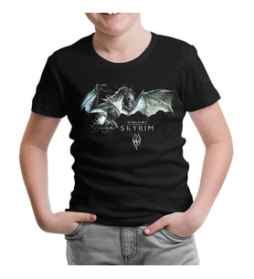 Skyrim - Paartuhnax Siyah Çocuk Tshirt
