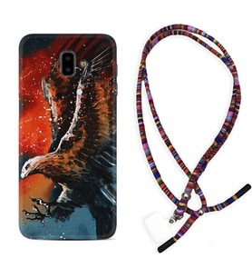Samsung J6 Plus J7 Prime J7 Pro M20 Kılıf Boyun Asklı Rasta Silikon Kartal Uçarken 1718