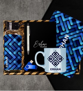 eJOYA Kişiye Özel Defter & Kalem & Kupa & Matara & Mousepad & Usb Bellek Hediye Kutusu 113085