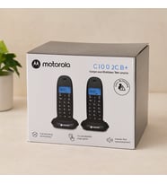 Kablosuz Dijital 2'li Telefon Seti - Arayan No Görme, 50 Hafıza (Siyah)