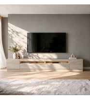 Arya T008 LED Işıklı Modern TV Sehpası Seti - 4 Kapaklı, 240 cm