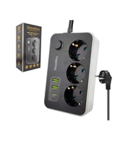 Cg İthalat Showmax SH-4626 3'lü 2 USB'li 1 Type-C 2 m Anahtarlı Akım Korumali Priz