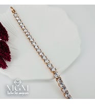 Zirkon Taşlı Pirinç Bileklikler 19 Cm - Kbl0043