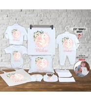 Minito Baby İsme Özel 13'lü Pamuklu Kız Bebek Hastane Çıkışı Seti_MT_254