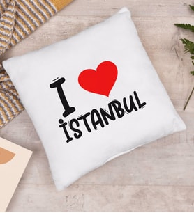 BK Gift I Love İstanbul Tasarımlı Yastık - Model 1