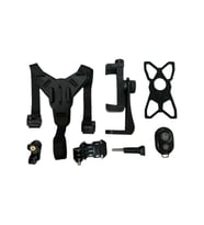 Motobir Motosiklet Kask Çene Bağlantılı Telefon ve Aksiyon Kamera Tutucu Full Set Kumandalı
