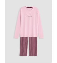 LCW DREAM Kırmızı Bisiklet Yaka Kadın Pijama Takımı