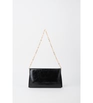 Kadın Siyah Zarf Tasarım 2 Bölmeli Mini Zincir Askılı Çıt Çıt Kapama Clutch Ve El Çantası