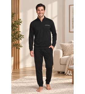 Mirano 3252 Erkek Fermuar Detaylı Kışlık Spor Eşofman Pijama Takımı