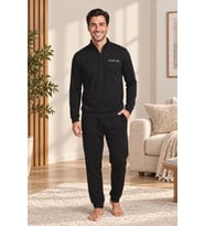 Mirano 3252 Erkek Fermuar Detaylı Kışlık Spor Eşofman Pijama Takımı