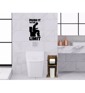 BK Home Doğal Masif Ahşap Tuvalet Kağıtlığı ve Konsept Banyo Duvar Dekoru-7 (Beyaz)
