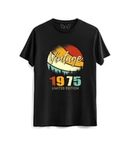 Vintage 1975 Retro Siyah Tshirt