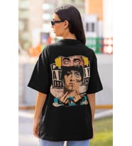 Tasarım Eminem Sırt Baskılı Unisex Oversize Rapper Şarkıcı Tişört