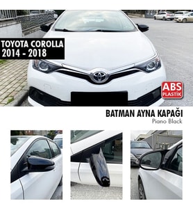Toyota Corolla Yarasa Ayna Kapağı Piano Black Parlak Siyah