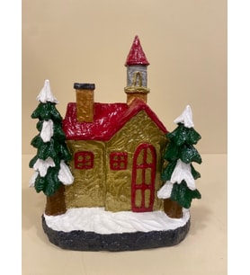 YILBAŞI NOEL BABANIN EVİ EL BOYAMA 21X16 CM OBJE