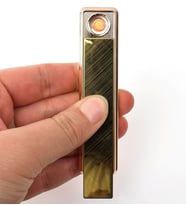 MOBGİFT  Elektronik/Tungsten  Çakmak Aşağı Kaydırmalı USB Şarjlı (Gold)