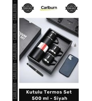 #Termos 304 Paslanmaz Çelik Isı Yalıtımlı Kaydırmaz Taban Modern Hediye Kutulu Termos Set 500 ml
