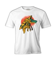 Colorful Anubis in Ancient Egypt Beyaz Erkek Tshirt