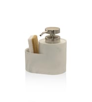 The Mia Marble Süngerli Sıvı Sabunluk 400 ml (Beyaz)