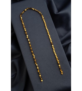 Hematit Doğal Taş Parlak Gold Yonca Kesim 4x4mm Dizi [AA]