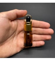 5Ml Amber Cam Damlalıklı Şişe , Sepet Model Metalik Kapak - 5 Cc Cam Damlalıklı Şişe x 6 Adet (Kahverengi)