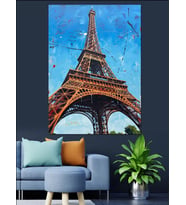 Eyfel Kulesi Paris  Dekoratif Kanvas - Mdf Ahşap Tablo
