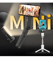 Megamus Akıllı Telefon L09 Gimbal Sabitleyici Dolgu Işığı Bluetooth Selfie Video Çekim Tripod