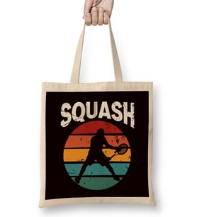 Vintage Squash Player Retro Racket Ball Sports Indoor Tennis Bez Çanta Uzun Saplı