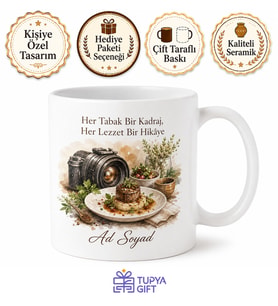 Food Photography Temalı Özel Tasarım Baskılı Kupa Bardak Hediye