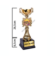 Kişiselleştirilebilir Kelebek Temalı Ödül Kupası 1 Adet 33cm (Not Yazılabilir)