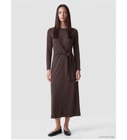 LCW EVERYDAY Kahverengi Soft Touch Beli Bağlamalı Elbise