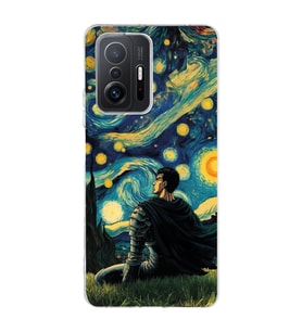 Xiaomi Mi 11T - 11T Pro Uyumlu Berserk The Starry Night Tasarımlı Şeffaf Telefon Kılıfı