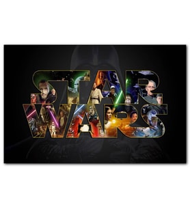 Cakatablo Star Wars Yazı Kompozisyon MDF Tablo