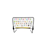 Sayılar Ve Harfler Öğretici Katlanabilir Yatak Bariyeri 90cm (Desenli)