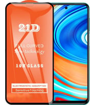 Xiaomi Redmi Note 9 Pro Ekran Koruyucu 21D Tam Kaplayan Kavisli