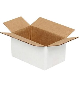 6,5x3,5x3cm Tek Oluklu Beyaz Koli