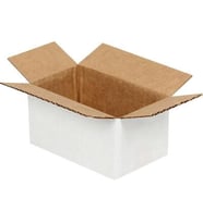 6,5x3,5x3cm Tek Oluklu Beyaz Koli
