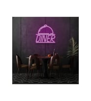 Restoranlara Özel Diner Yazılı ve Şekilli Neon Tabela